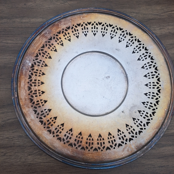 Silver serving tray plated steel - Picture 4 of 4